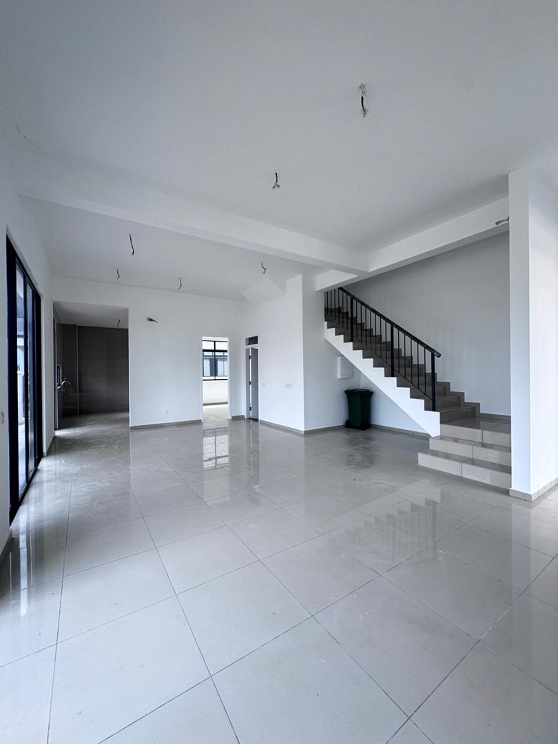Open-plan living area in the brand-new home